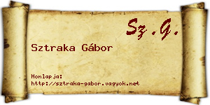 Sztraka Gábor névjegykártya